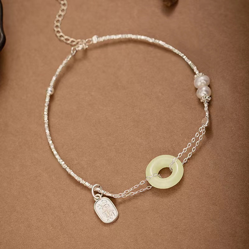 Peace Knot Silver Bracelet-Good Fortune and Prosperity