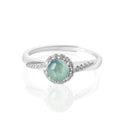 Ice Jade Wealth Silver Ring(Adjustable)