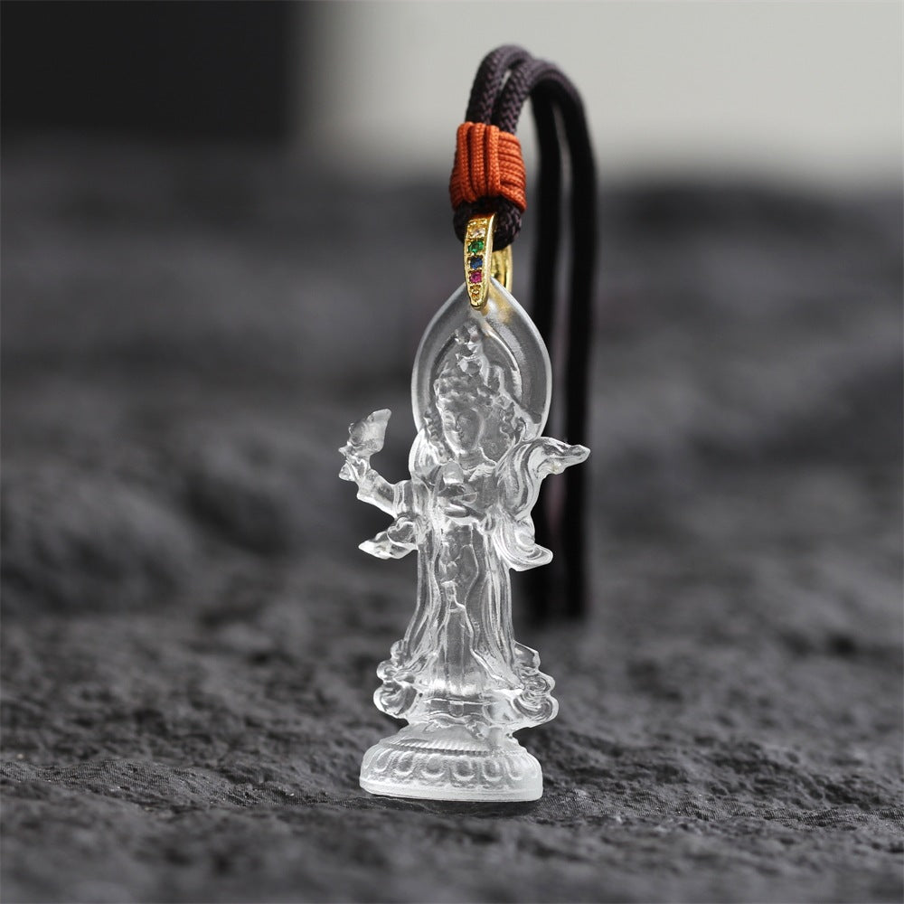 Achi Chokyi Drolma GlazePendant-Protector, Wisdom & Compassion