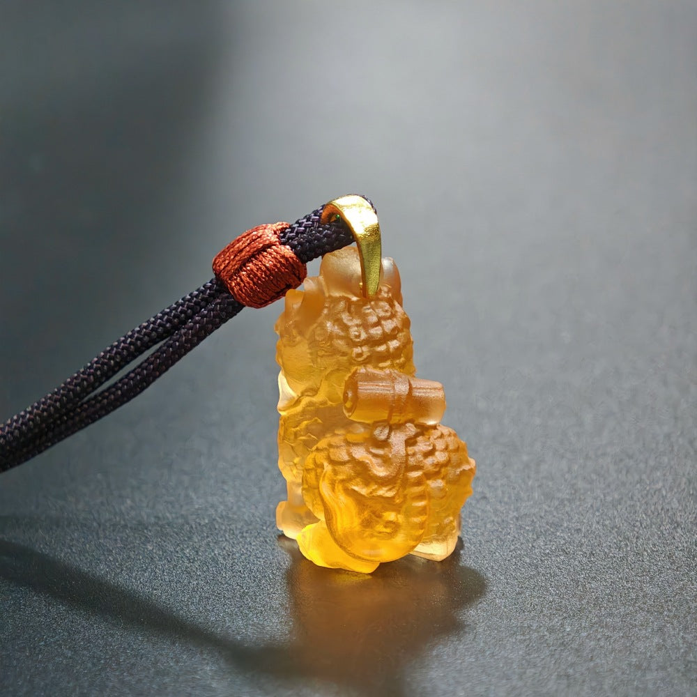 Flame Qilin Glaze Pendant–Guardian of Courage & Auspicious Energy