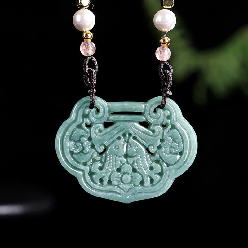 Abundant Fortune Koi Jade Pendant – Prosperity, Harmony & Continuous Wealth