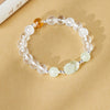 Lucky Jade Pixiu White Crystal Bracelet-Charm for Fortune & Prosperity