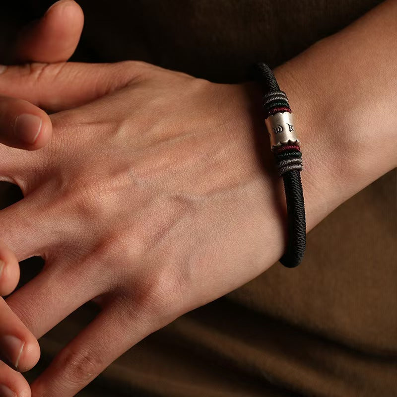 Grounding Six True Words Handmade String Bracelet-Luck and Protection