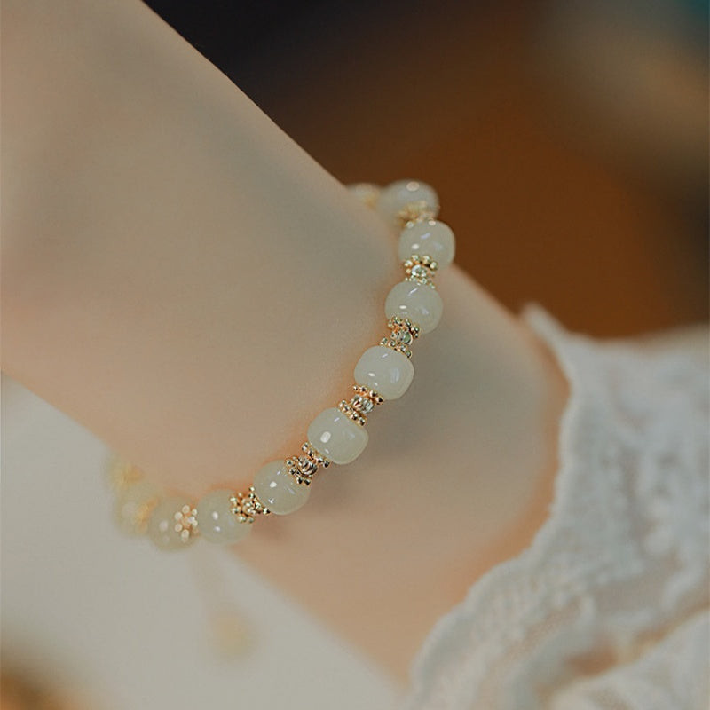 Hetian Jade Bracelet-Double Happiness