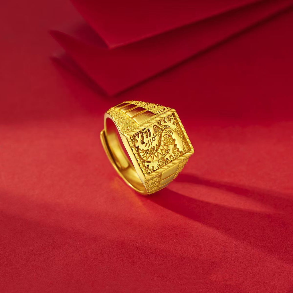 Golden Dragon Power Ring-Protection&Luck
