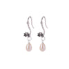 Silver Lotus Flower Pearl Earrings-Peace and Harmony