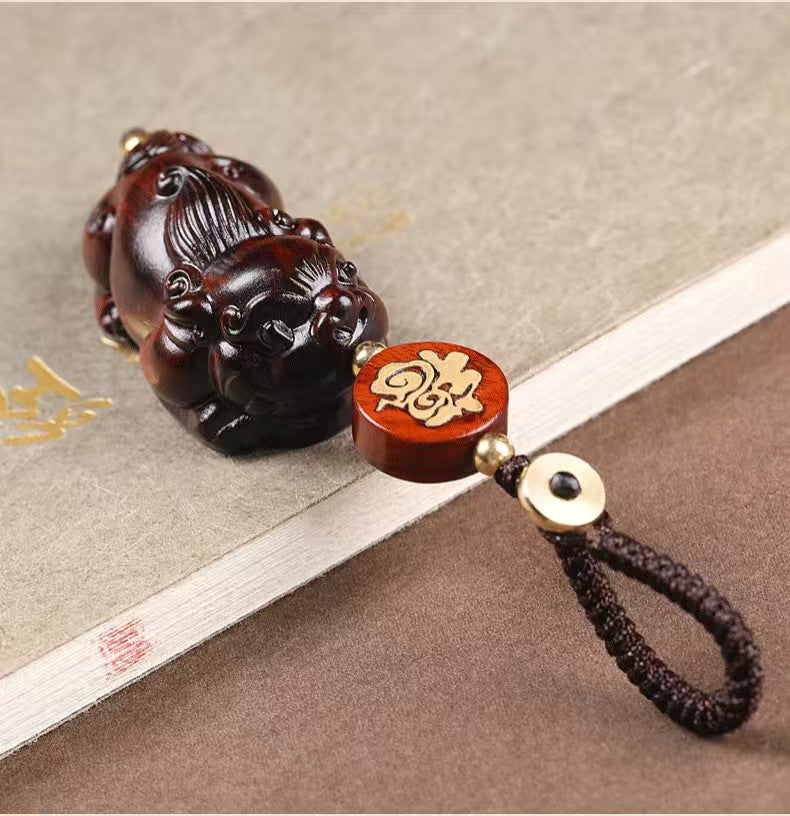 Sandalwood Pixiu Auto Keychain-Protection&Wealth