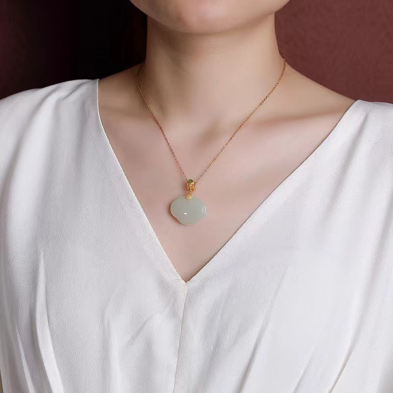 Ruyi Green Jade Necklace-Wish Fulfillment