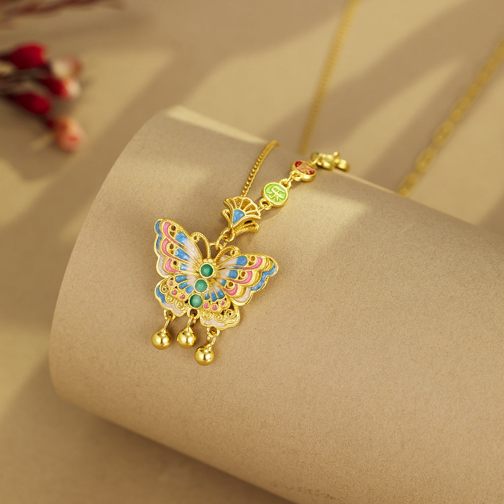 Multicolor Butterfly Necklace-A Colorful Devotion