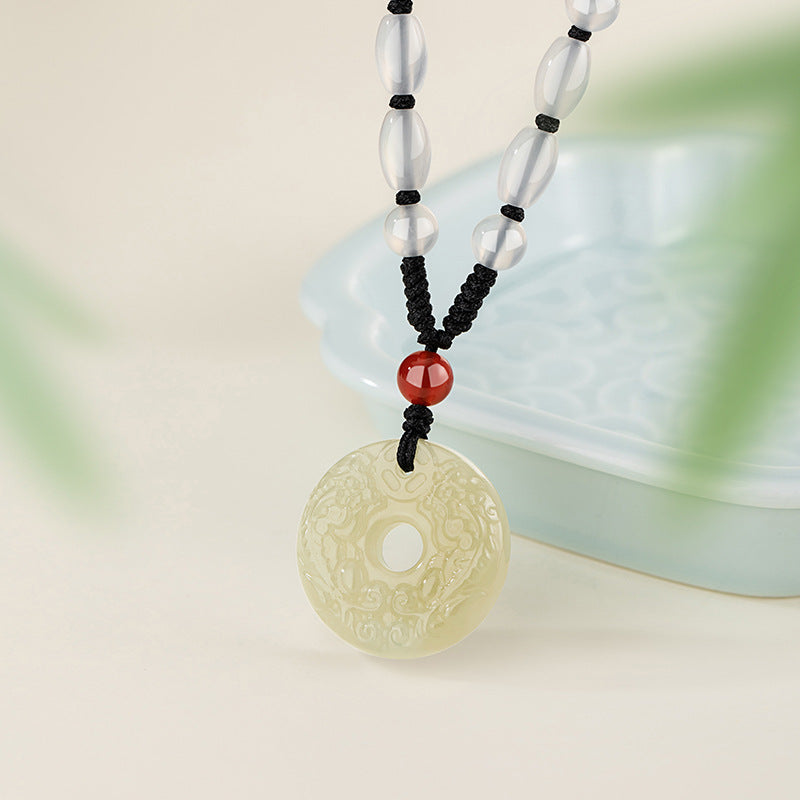 Peace & Prosperity-Pixiu Nephrite Jade Pendant Necklace