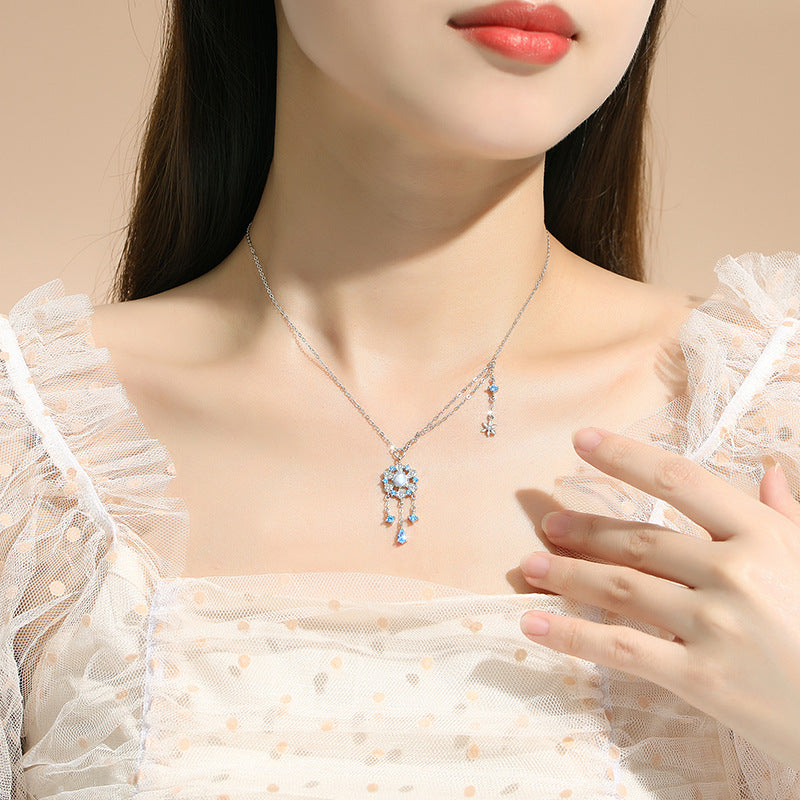 Dreamcatcher Sterling Silver Tassel Necklace-You’ve Caught My Heart