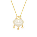 Fengshui Fortune Lock Jade Pendant Necklace