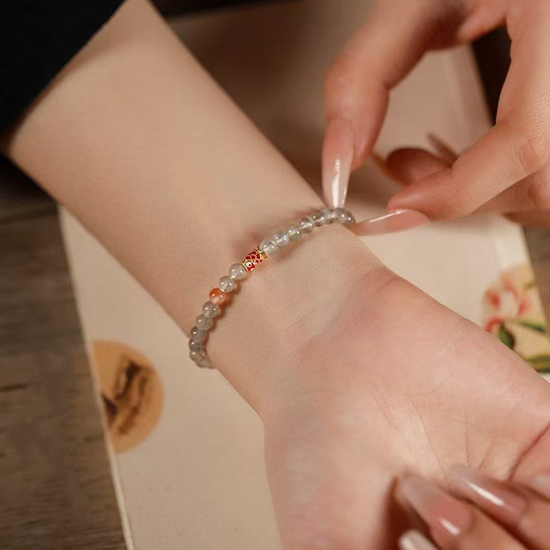 Wealth Koi Fish Moon Stone Bracelet-Prosperity Luck