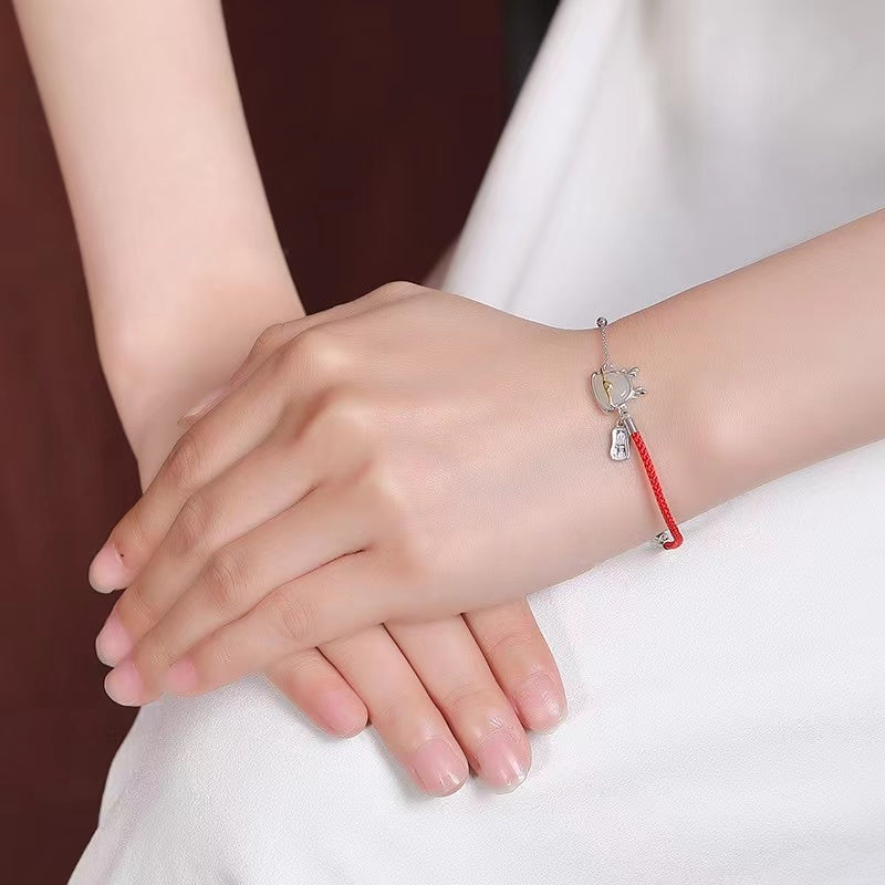 Zodiac Dragon Silver Bracelet-Luck Prosperity