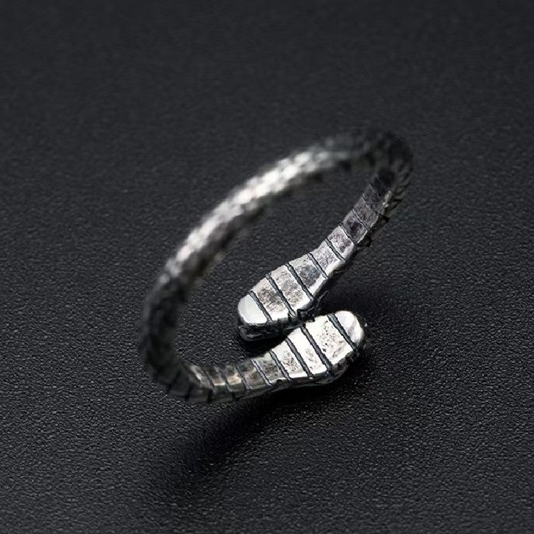 Vintage Snake Silver Ring-transformation & protection