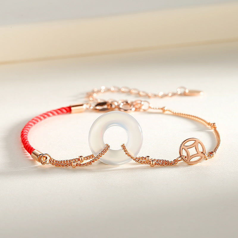 White Jade Bracelet-Fu Blessing