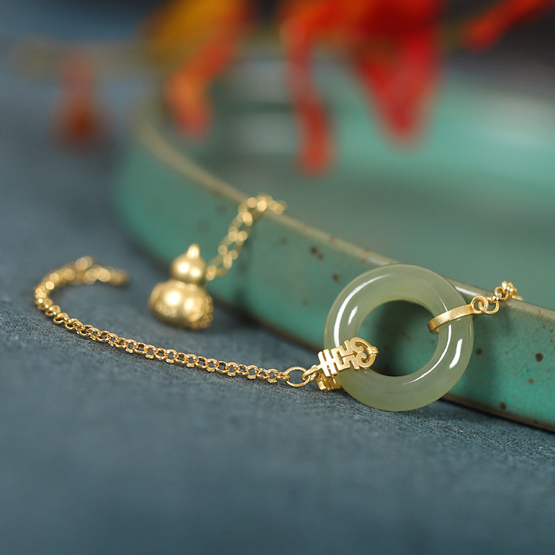 Double Happiness Nephrite Jade Bracelet-Shared Joy