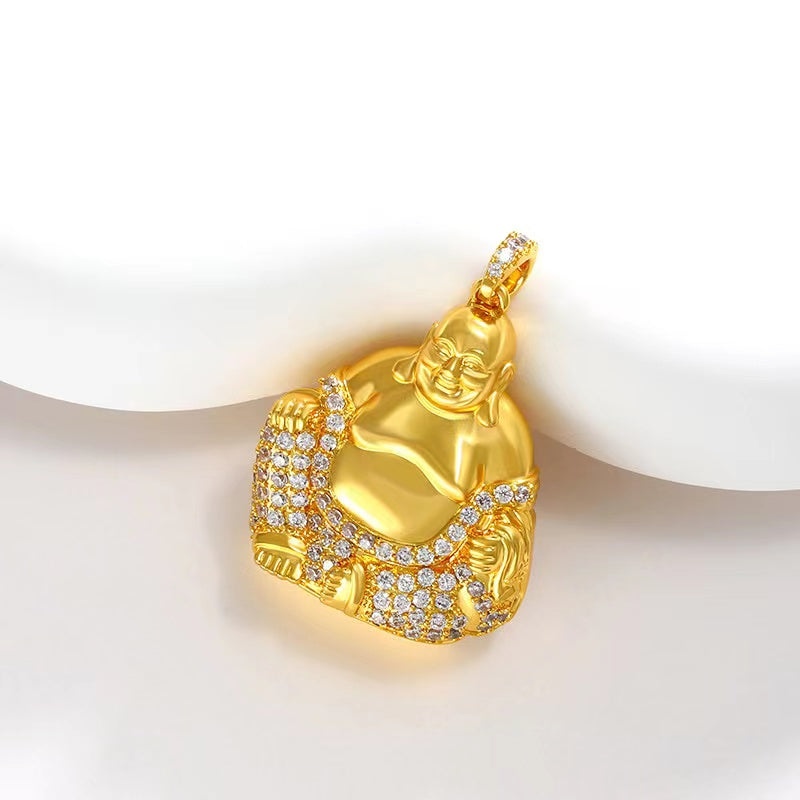 Laughing Buddha Lucky Pendant Necklace