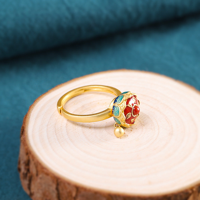 Eight-Petal Lotus Spinning Ring-Tranquil Grace