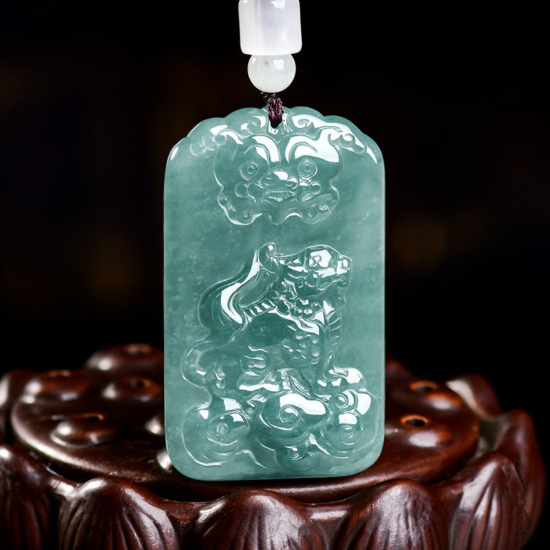 Natural Jade Pixiu Prosperity Pendant-Wealth, Protection & Good Fortune