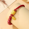 Tibetan Six True Words Red String Bracelet-Red Cinnabar Beads