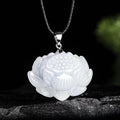 Lotus White Jade Necklace-Purity and Perfection