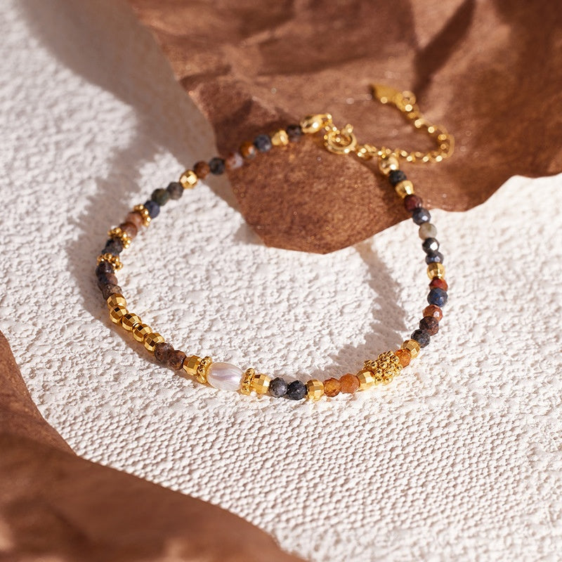 Pietersite Freshwater Pearl Bracelet-A Moment of Stillness