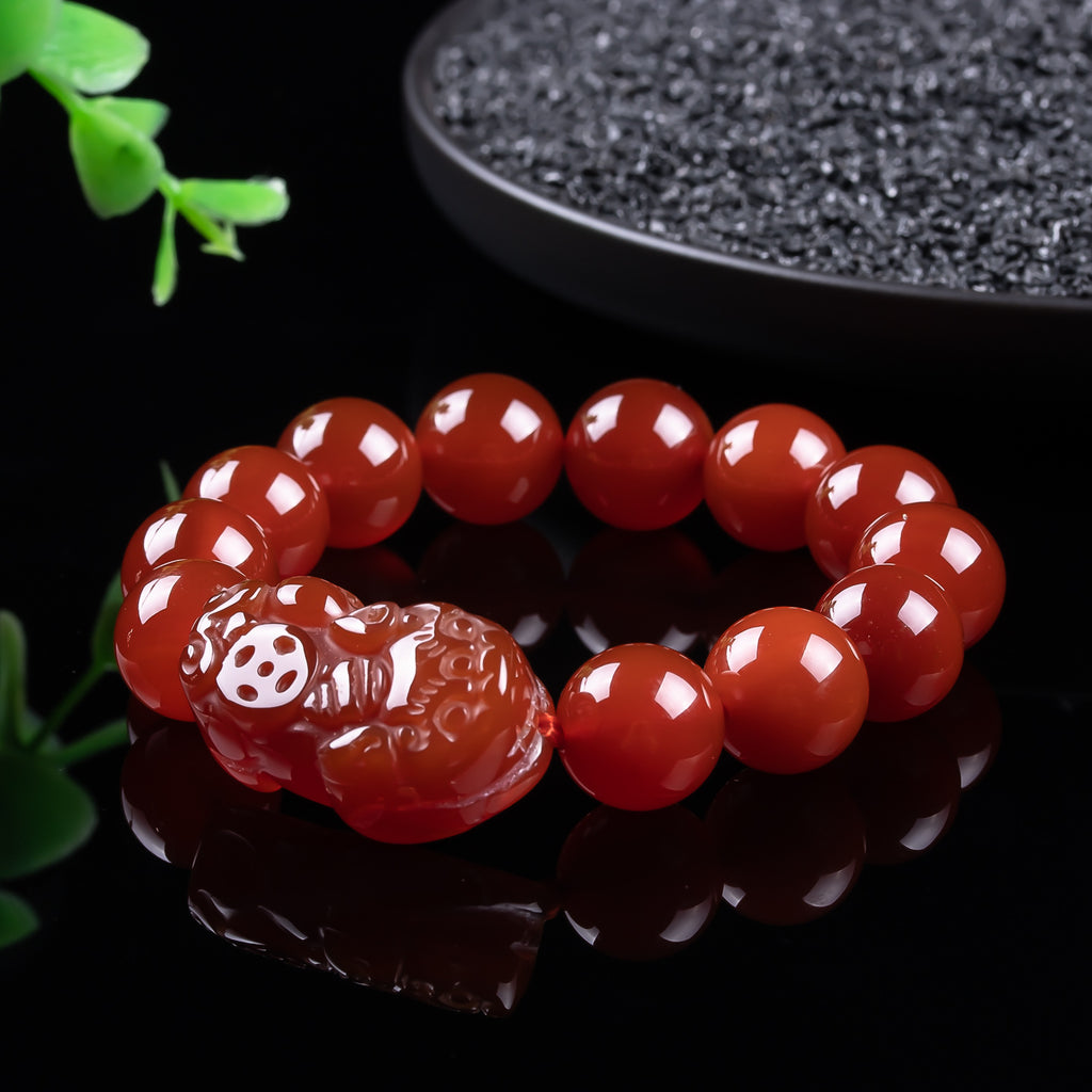 New Edition Red Agate Pixiu Lucky Bracelet