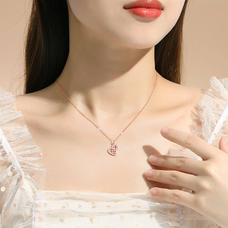 Gourd Cubic Zirconia Necklace-Fortune & Prosperity