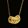 Prosperity Flow Coin Pendant Gold-Plated Silver Necklace