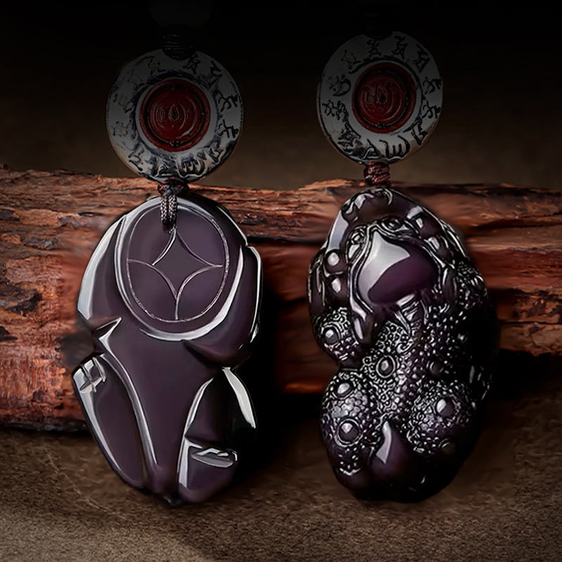 Black Obsidian Pixiu Car Keychain-Roadside Resolve