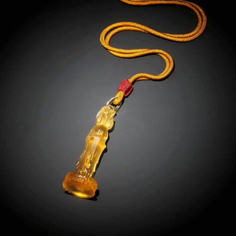 Three-Faced Guanyin Glaze Pendant-Compassion, Protection & Harmony