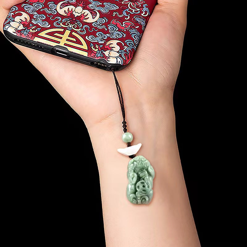 Jade Pixiu Phone Chain/Key Chain-Fengshui Protecion