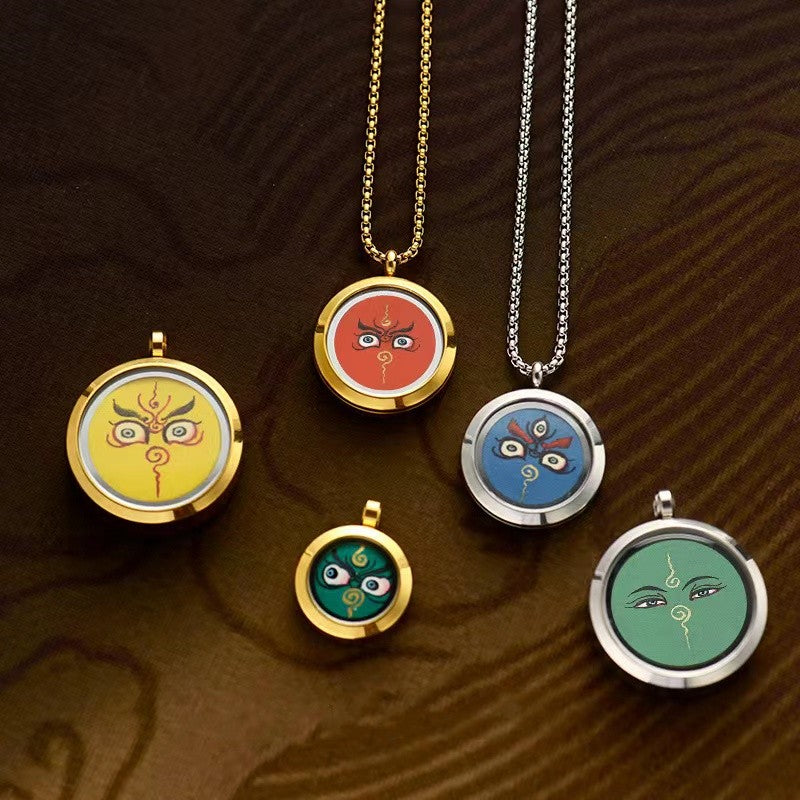 Buddha Eyes Pendant-Thangka Ghau Prayer Box