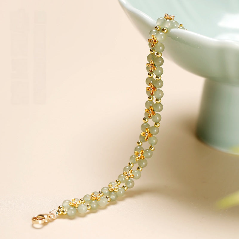 Nephrite Jade Osmanthus Bracelet-Gentle Harmony