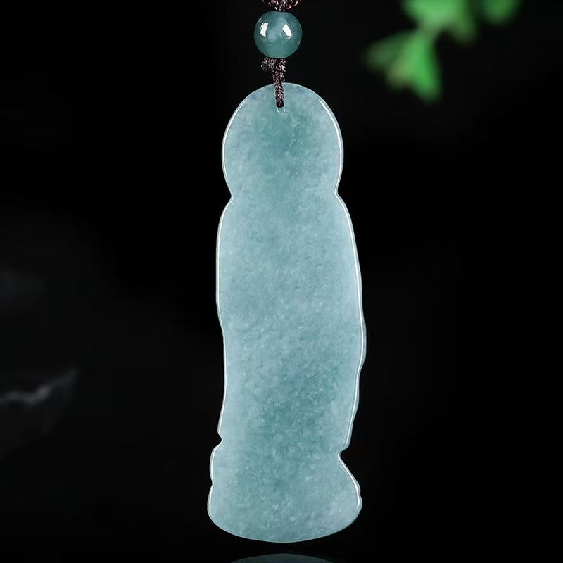 Tathagata Buddha Blue Ice Jade Pendant-Protection&Healing
