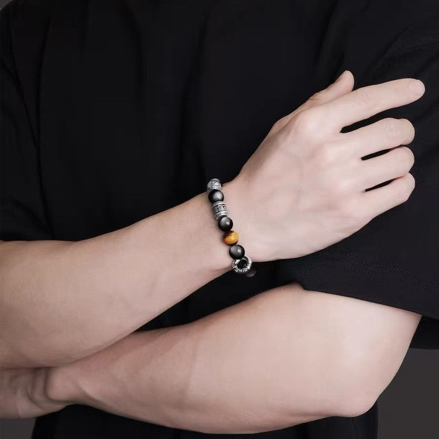 Silver Sheen Obsidian Blessings Bracelet-Serene Fortune
