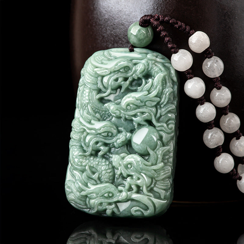 Imperial Power Nine-Dragon Guardian Jade Pendant for Authority, Protection & Lifelong Fortune
