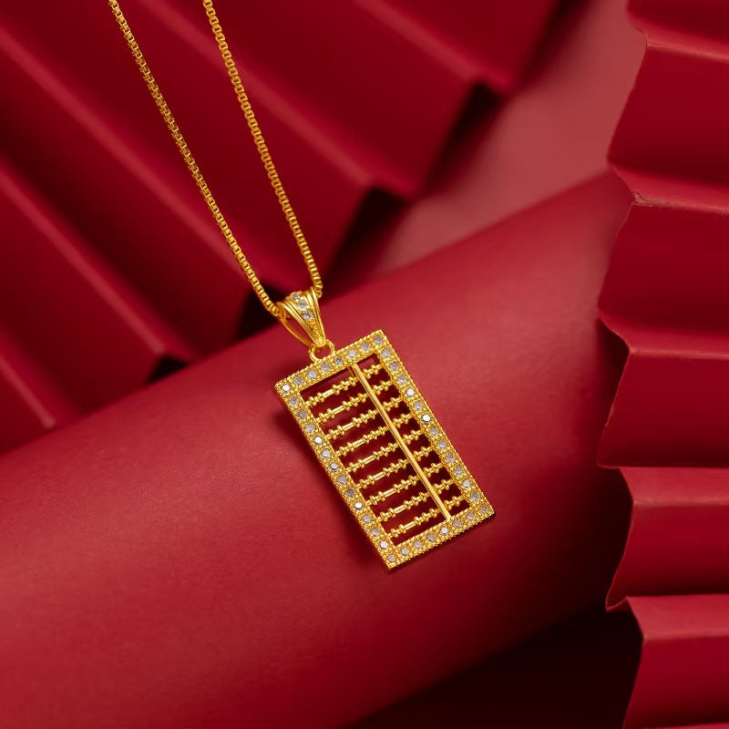 Golden Abacus Necklace -Wealth&Prosperity