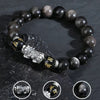 999 Silver Pixiu Black Obsidian Bracelet-Attract Luck