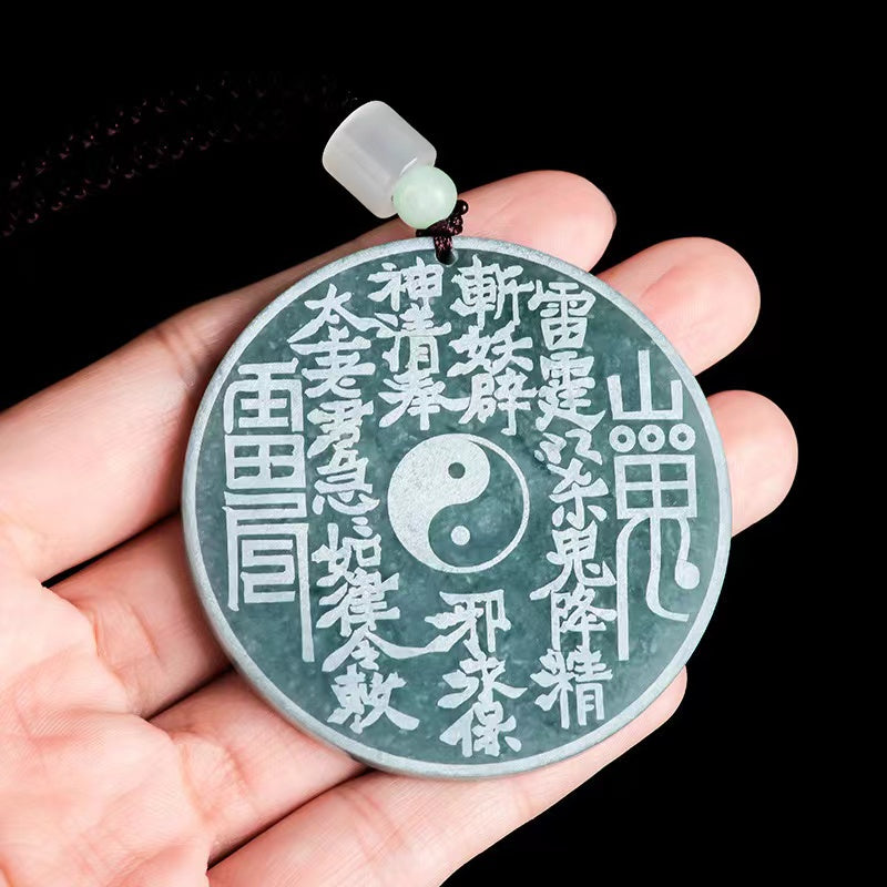 Bagua Jade Pendant-Protection Luck