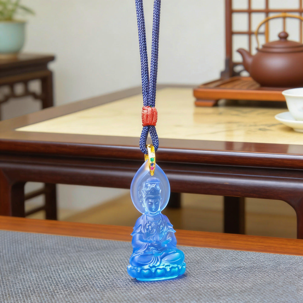 Mazu/Matsu Glaze Pendant–Protective Guardian Necklace for Peace & Clarity