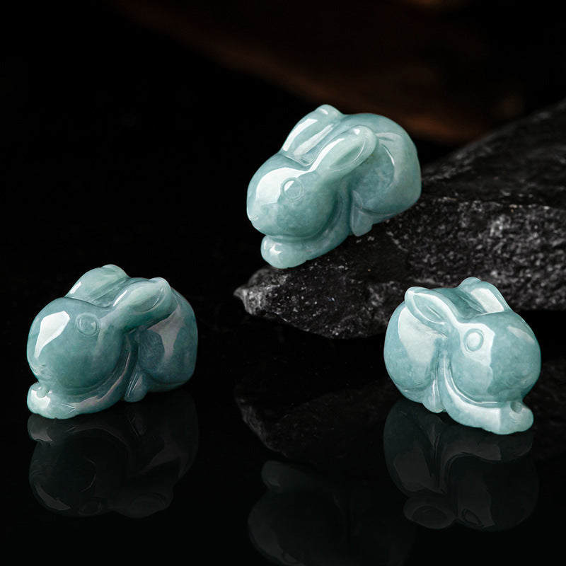 Gentle Fortune Jade Rabbit Pendant Necklace