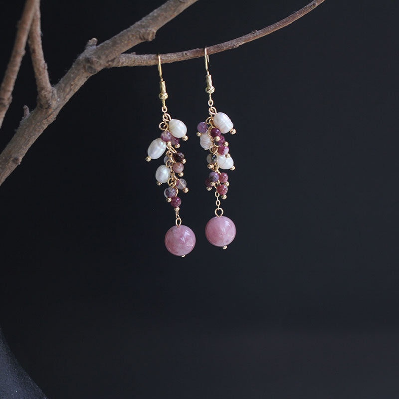 Natural Amthyst Earrings