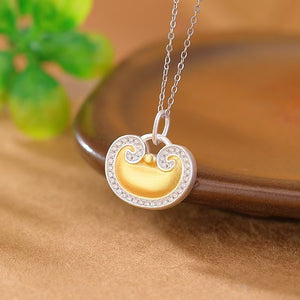 Gold Ingot Lucky Necklace - wealth and prosperity