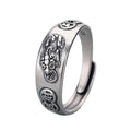 Lucky Feng Shui Pixiu Six Ture Words Mantra Ring(Adjustable)