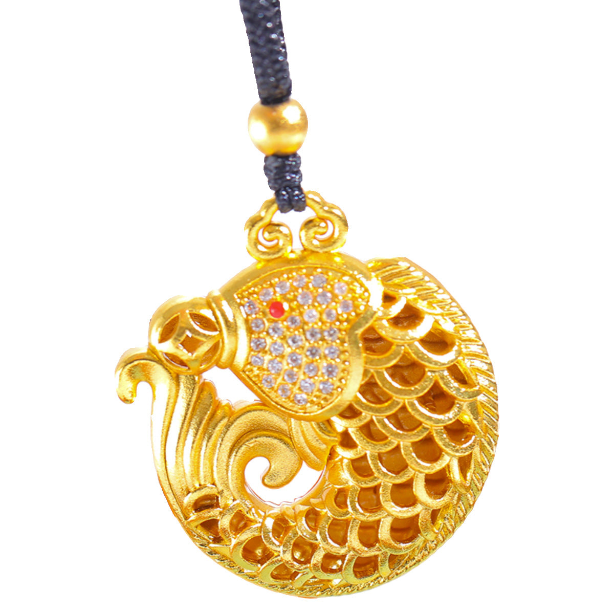 Koi Fish Lucky Pendant Rope Necklace