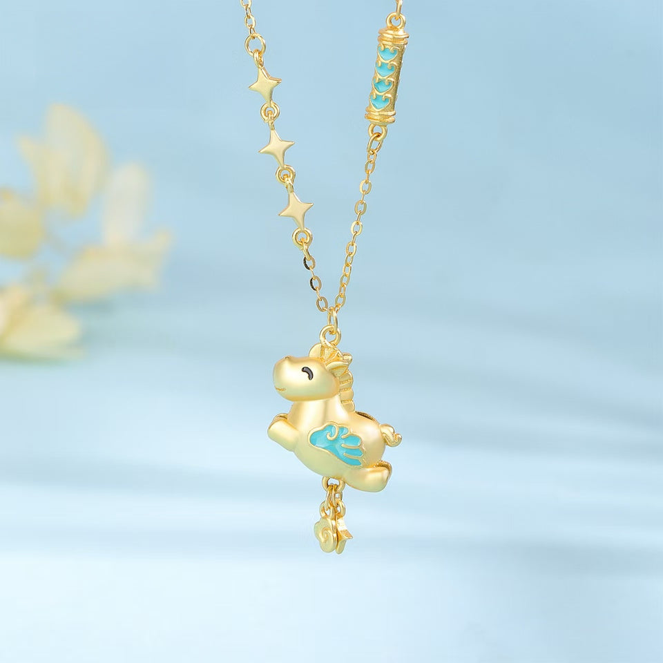 Enamel Dream Pony Necklace – Hope, Courage & a Joyful New Beginning