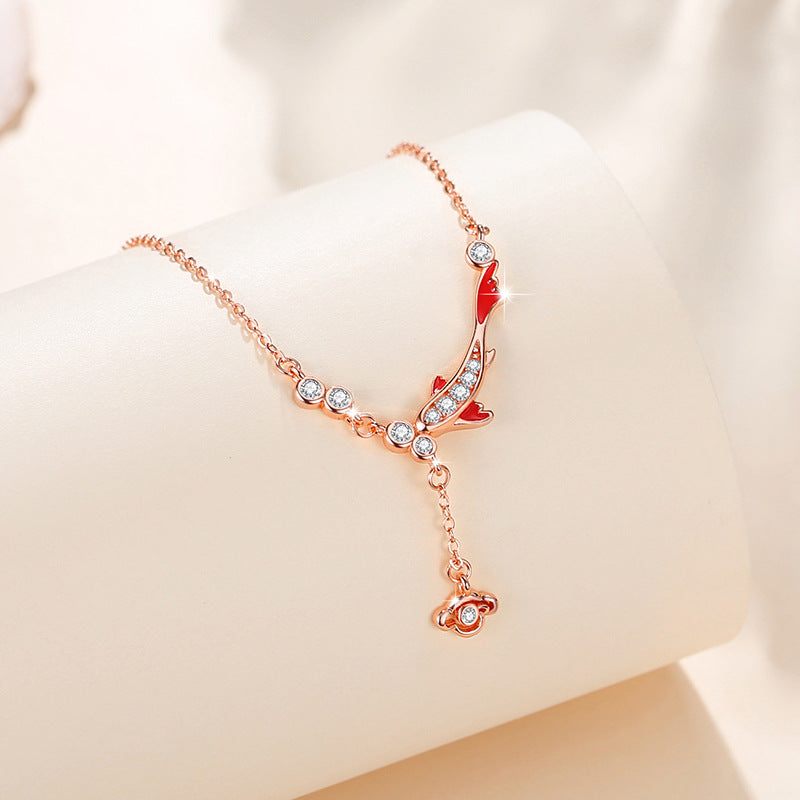 Koi Fish Tassel Necklace-Good Fortune Ahead