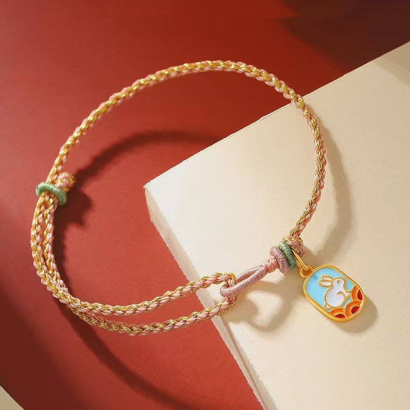 Blessed Bunny Handmade String Bracelet-Luck and Prosperity